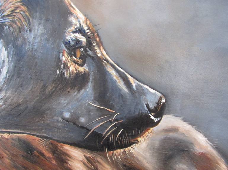 Original Fine Art Animal Painting by Marie-Noëlle Erasmus