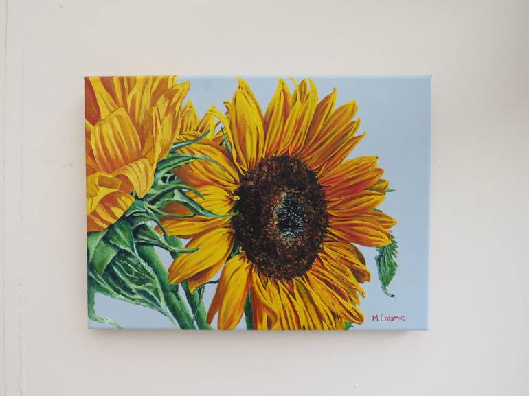 Original Fine Art Floral Painting by Marie-Noëlle Erasmus