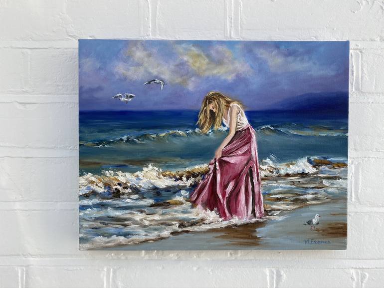 Original Beach Painting by Marie-Noëlle Erasmus