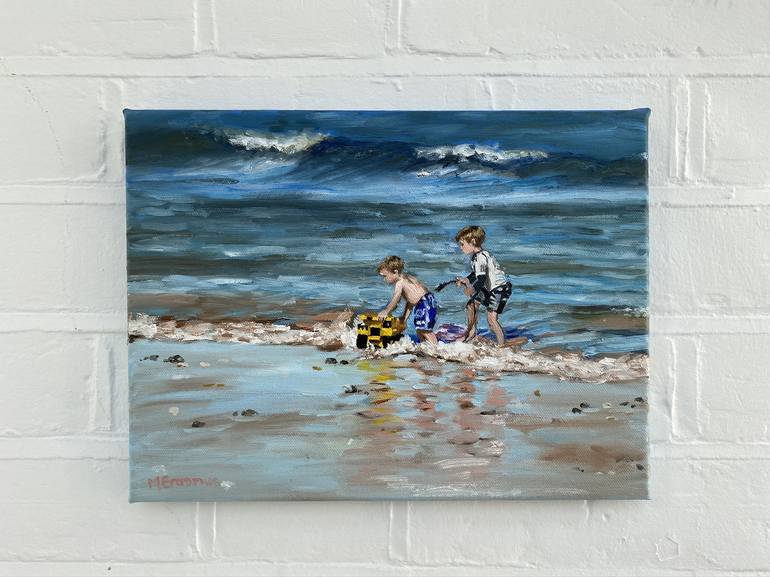 Original Beach Painting by Marie-Noëlle Erasmus