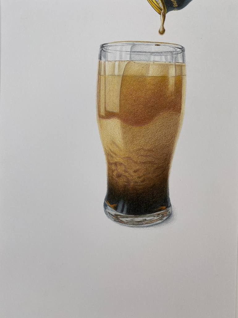 Original Photorealism Food & Drink Drawing by Marie-Noëlle Erasmus