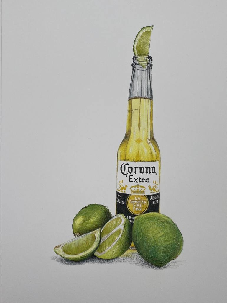 Corona Beer Drawing Drawing by MarieNoëlle Erasmus Saatchi Art