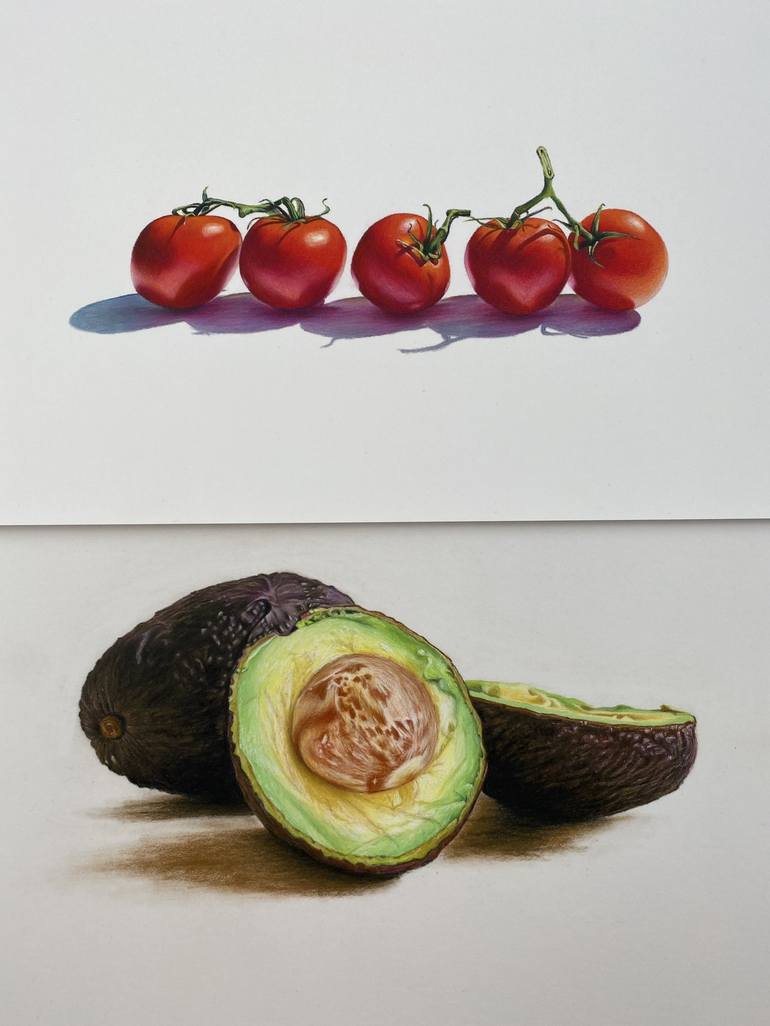 Original Realism Still Life Drawing by Marie-Noëlle Erasmus