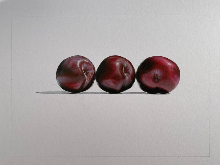 Original Photorealism Still Life Drawing by Marie-Noëlle Erasmus