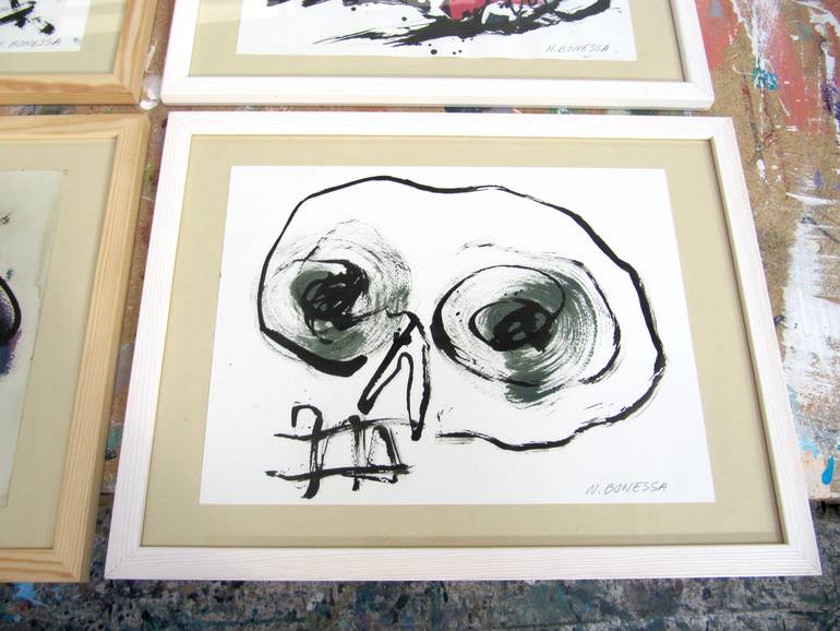 Original Abstract Expressionism Abstract Drawing by Nicola Bonessa