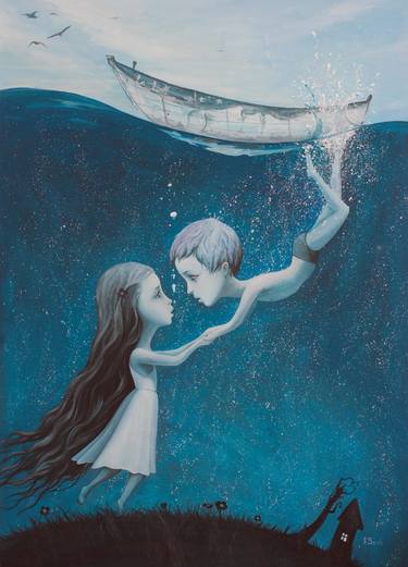 Print of Modern Love Paintings by Adrian Borda