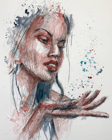 Original Figurative Portrait Drawings by jerome royer