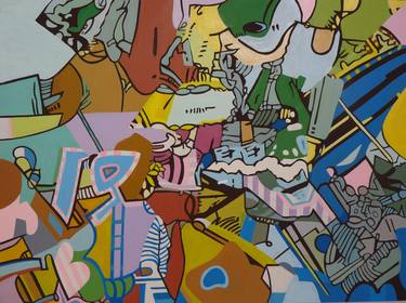 Print of Abstract Comics Paintings by jean-francois poitevin