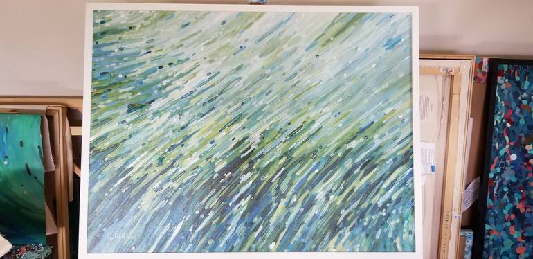 Original Abstract Seascape Printmaking by Margaret Juul