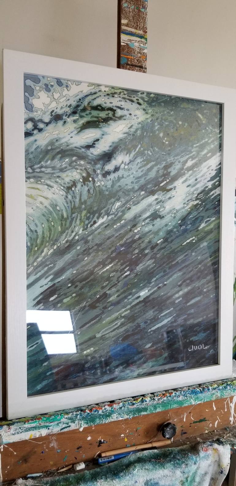 Original Abstract Seascape Printmaking by Margaret Juul