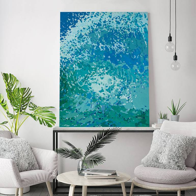 Original Abstract Seascape Painting by Margaret Juul