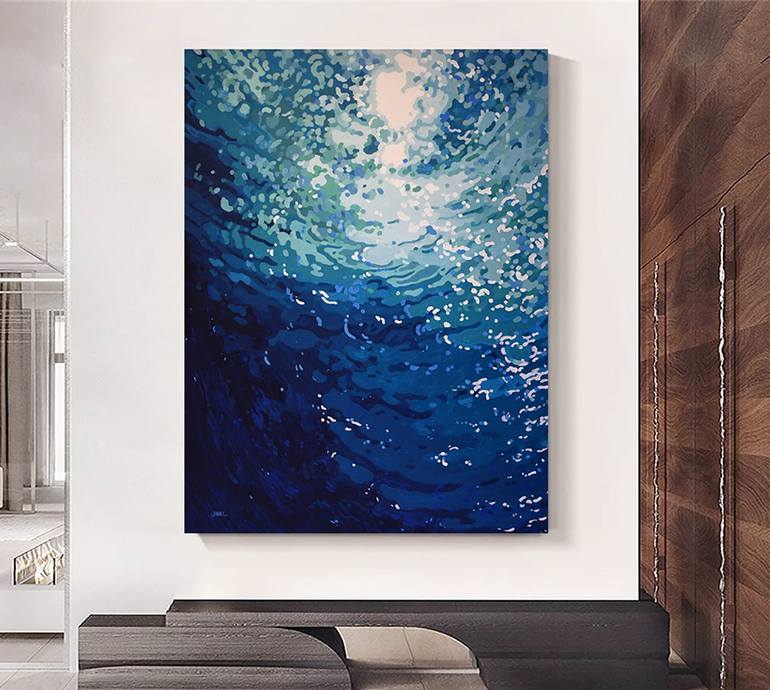 Original Abstract Expressionism Seascape Painting by Margaret Juul