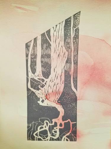 Print of Abstract Tree Printmaking by Lisa Rachel Horlander