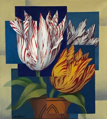 Original Fine Art Floral Paintings by Tom Miller