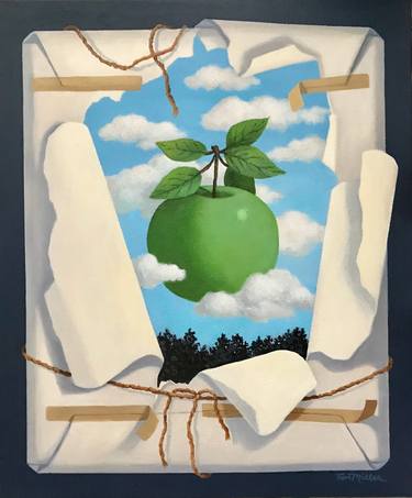 Saatchi Art Artist Tom Miller; Paintings, “Magritte's Apple” #art