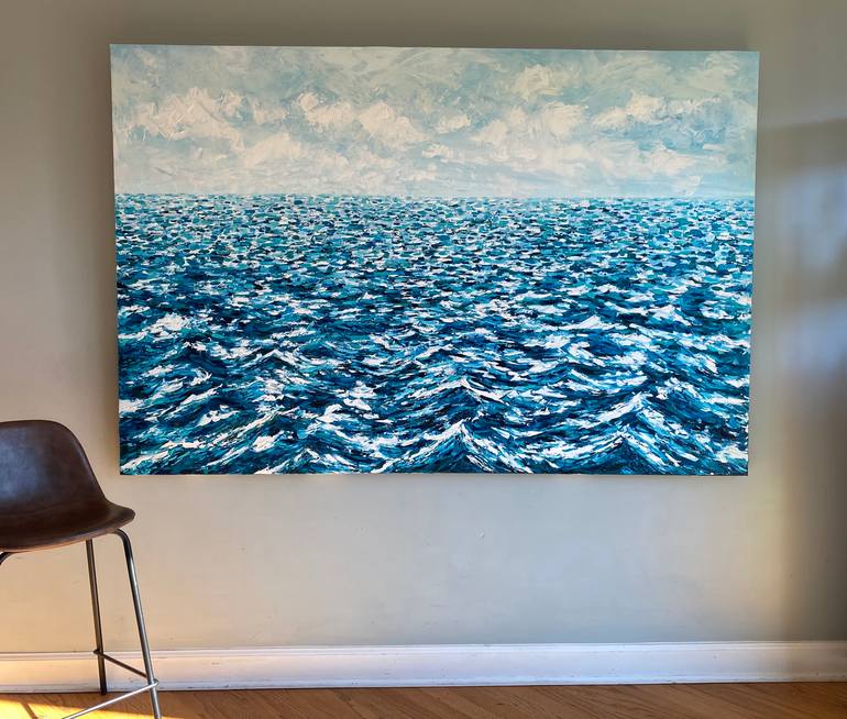 Original Expressionism Seascape Painting by Ann Marie Coolick