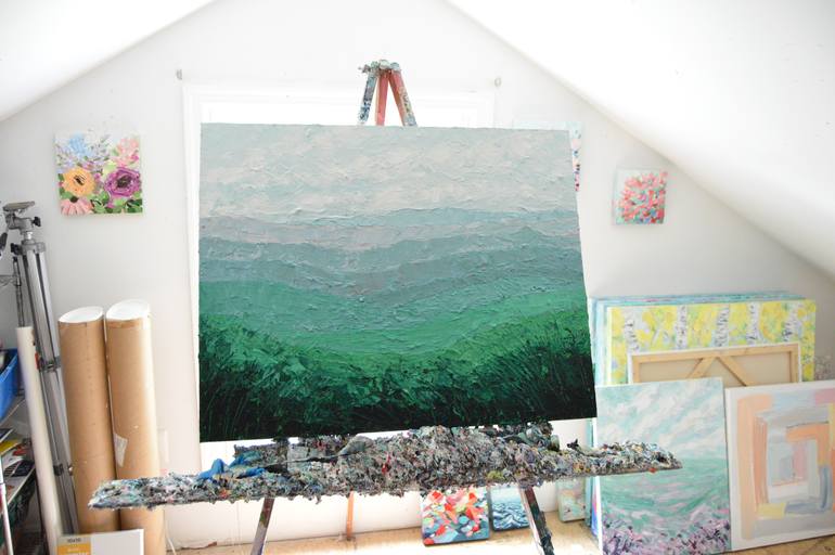 Original Impressionism Landscape Painting by Ann Marie Coolick