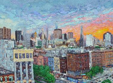 Original Abstract Expressionism Cities Paintings by Ann Marie Coolick
