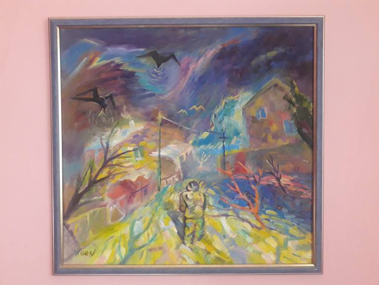 Original Expressionism Fantasy Painting by Vigen Sayadyan