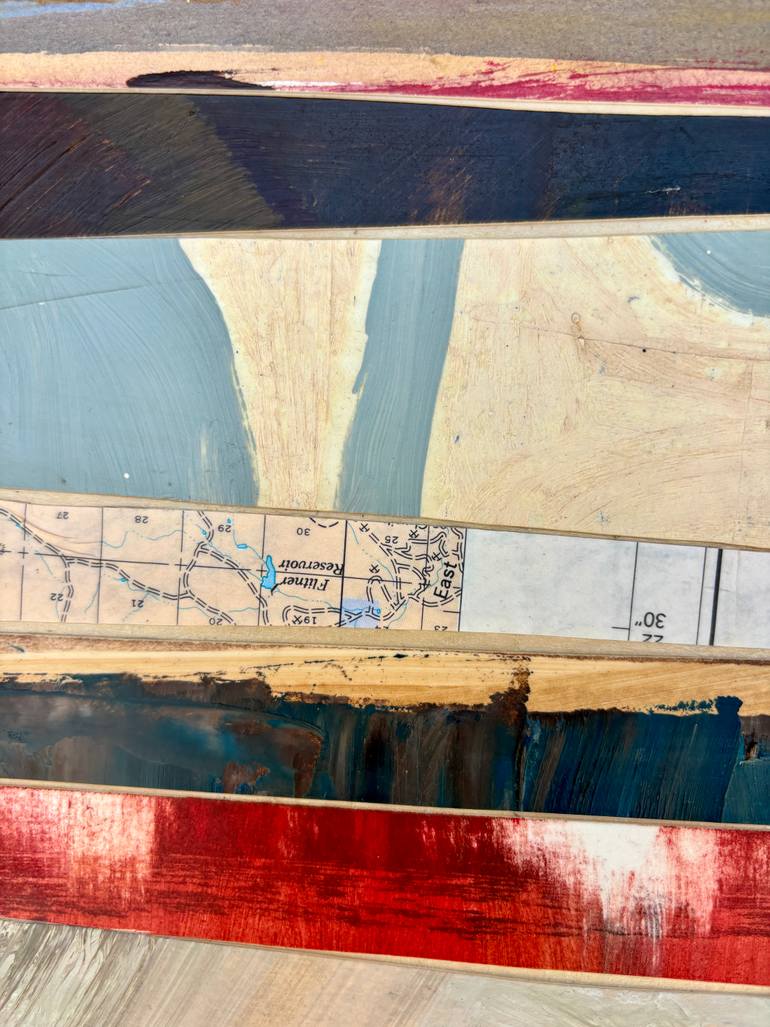 Original Abstract Geometric Mixed Media by Jason Wright
