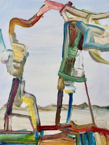 Original Abstract Beach Painting by Jason Wright