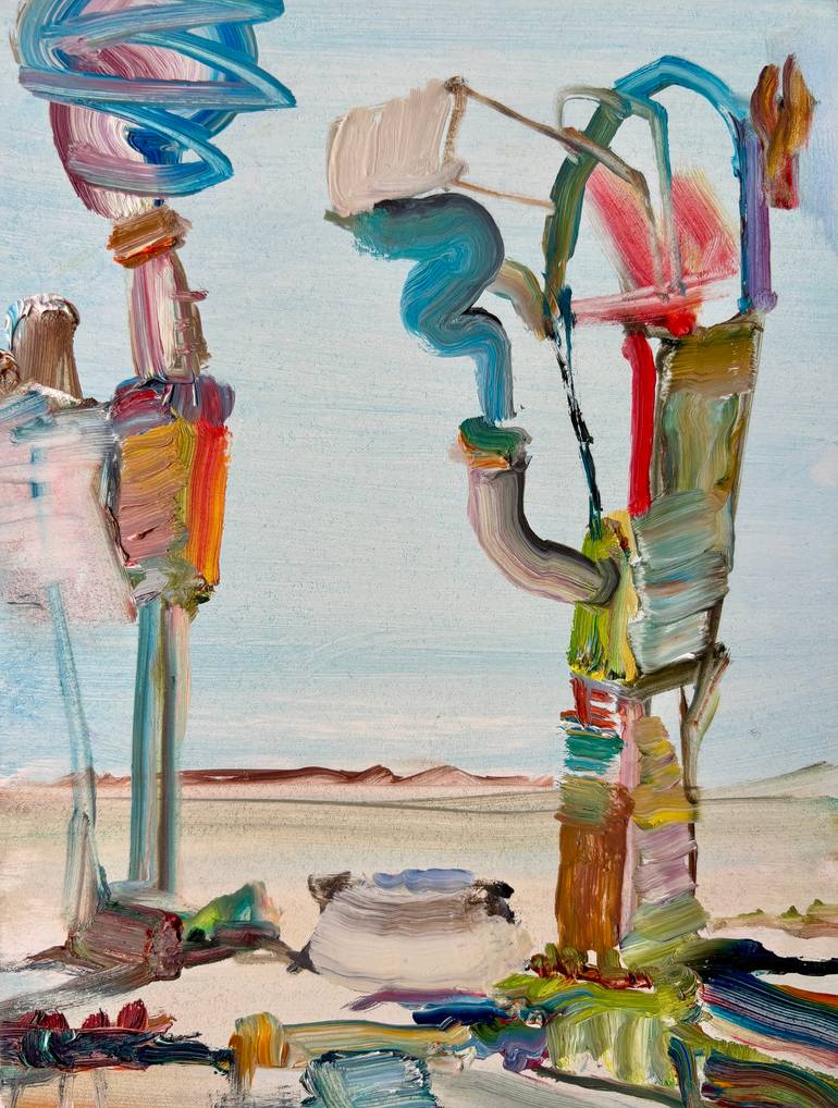 Were They Really? Yep, Just Like Us... Original Painting by jason wright