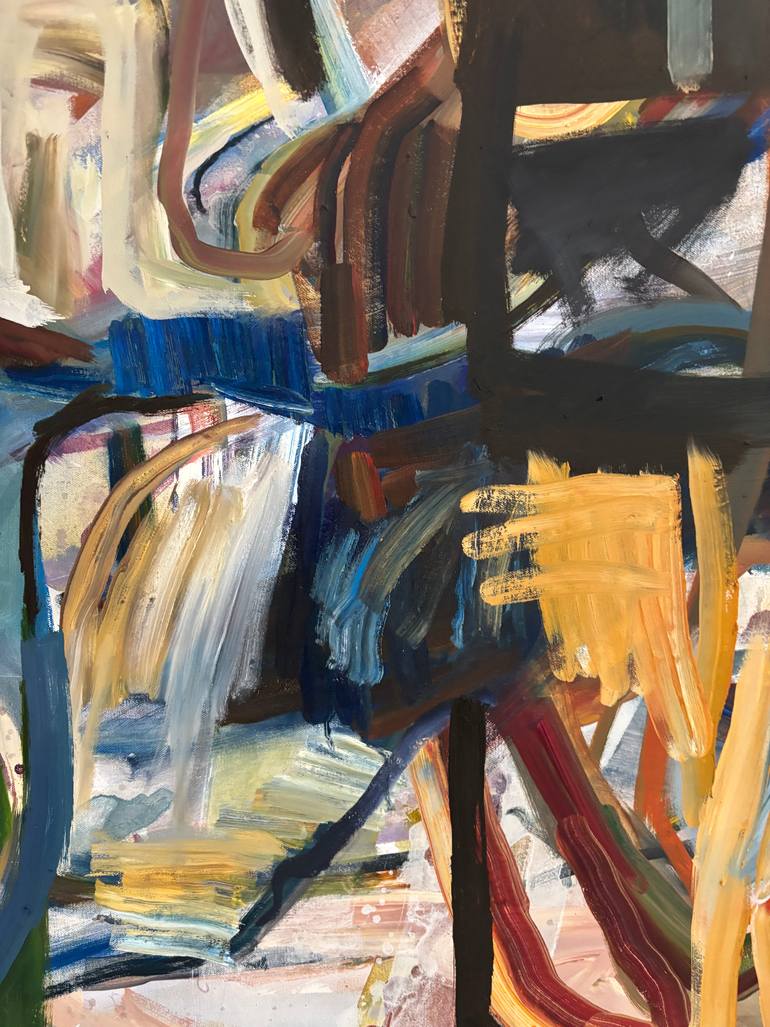 Original Abstract Cats Painting by Jason Wright