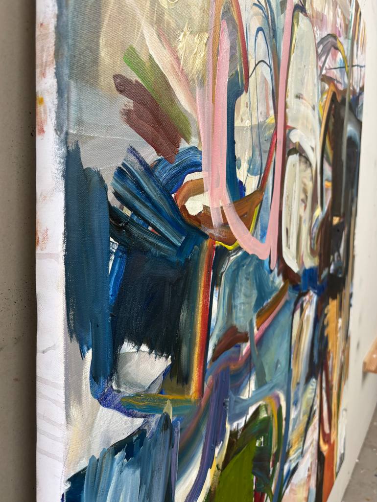 Original Abstract Cats Painting by Jason Wright