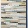 This piece is from the artist's ongoing series of recycled works, which are composed of previously completed artworks that have been reduced to fragments, and remade into new compositions. This piece, which evokes sedimentary geologic processes, is composed of the artist's earlier works on paper. The paper fragments have been mounted on 1/2" Baltic Birch plywood, that floats 1/2" off the wall. Ready to hang.