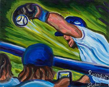 Original Abstract Expressionism Sports Paintings by Michael Rosenblatt