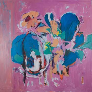 Original Abstract Expressionism Language Paintings by Loic Thirion