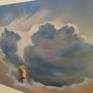 Clouds fly through the sky - they change shape and color.
Like our memories which appear and disapper...
They cannot be touched, but we stil feel their weight...
 
The subtle color transitions I achived whit a combination of oil paiting and spray.

60 cm x 80 cm