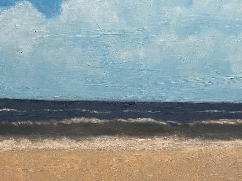 Original Impressionism Beach Painting by Alex Selkowitz