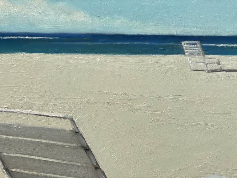 Original Impressionism Beach Painting by Alex Selkowitz