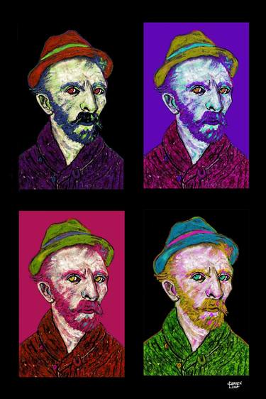 23- Van Gogh con sombrero Porkpie. thumb