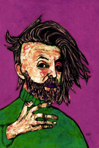 27a-Egon Schiele con pelo largo. thumb