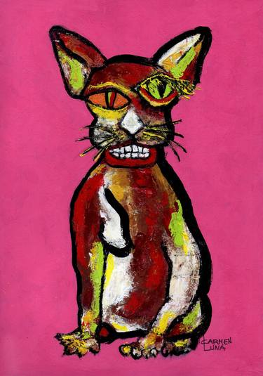 Original Pop Art Cats Paintings by CARMEN LUNA