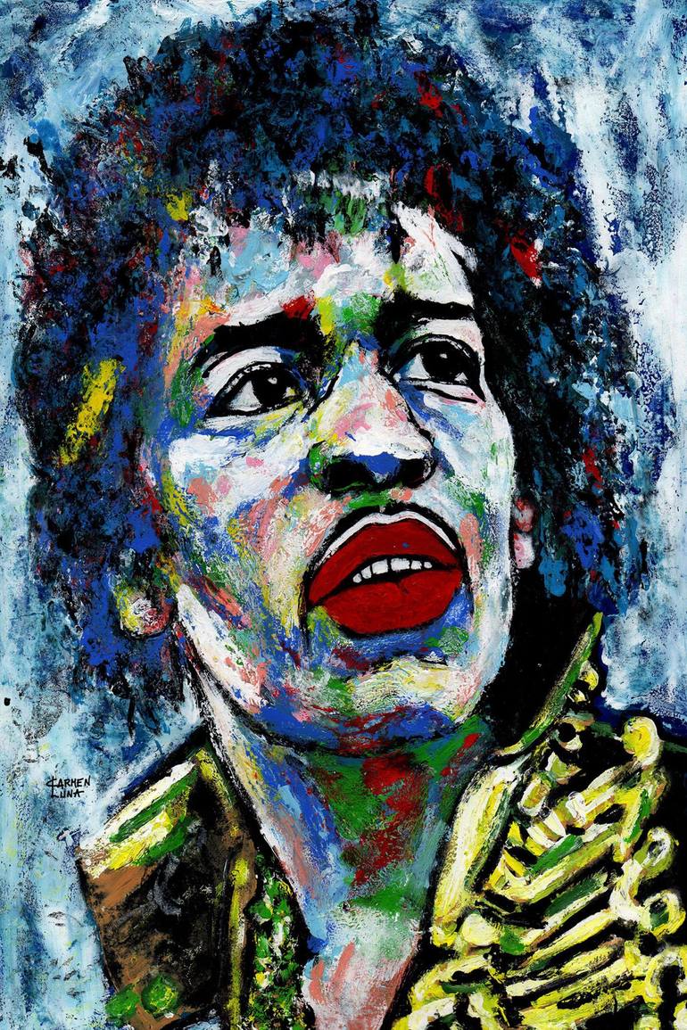 Original Expressionism Pop Culture/Celebrity Paintings by Carmen Luna