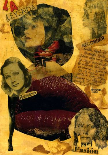 Original Dada Celebrity Collage by CARMEN LUNA