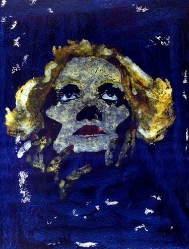 38-Marlene DIETRICH en azul oscuro. thumb