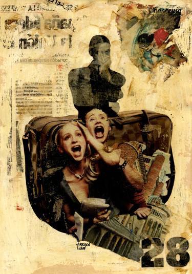 Original Dada Travel Collage by CARMEN LUNA