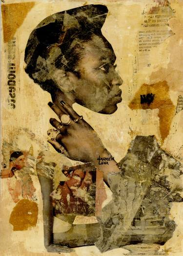 Original Dada Women Collage by CARMEN LUNA