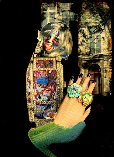 Original Expressionism Fashion Collage by CARMEN LUNA