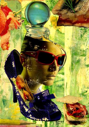 Original Dada Fashion Collage by CARMEN LUNA
