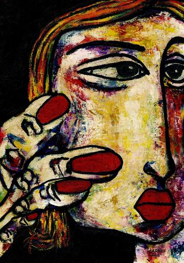 Original Expressionism Women Paintings by CARMEN LUNA