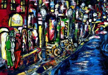 Print of Expressionism Cities Paintings by CARMEN LUNA