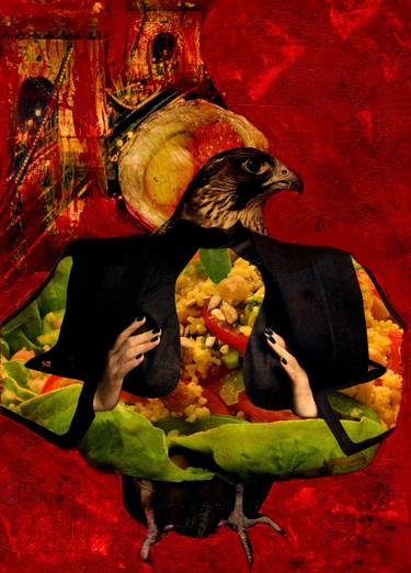 Original Dada Animal Collage by CARMEN LUNA