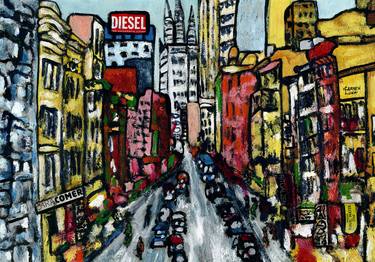 Original Expressionism Cities Paintings by CARMEN LUNA