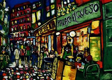 Original Expressionism Cities Paintings by CARMEN LUNA