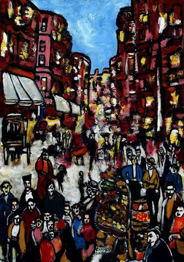 Original Expressionism Cities Paintings by CARMEN LUNA